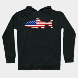 Fish with American Flag Hoodie